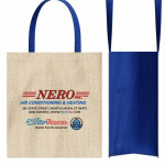 Jute and polyester tote bag